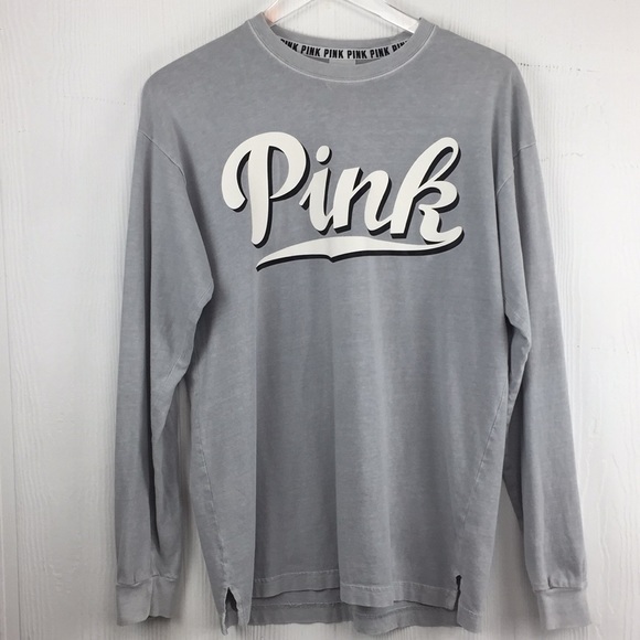 PINK Victoria's Secret Tops - Victoria's Secret PINK Longsleeve Campus Tee Sz XS
